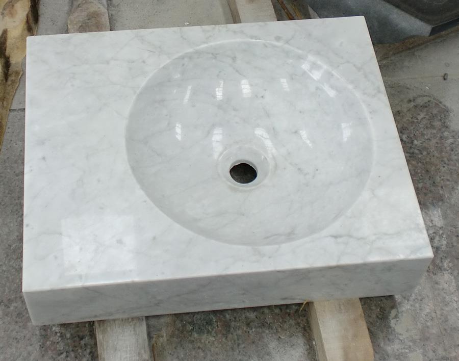White carrara sink