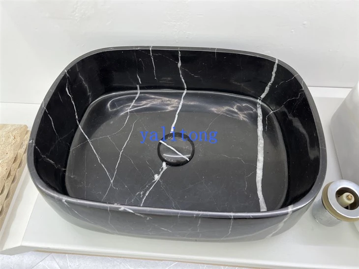 Мраморные раковины Nero Marquina