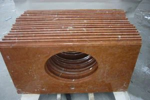 Испанские Рохо Аликанте мраморной ванной тщеславие вершины