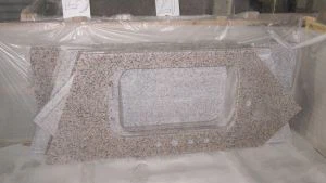 Китайский Гранит, Китайский Россо Поррино Столешница, Розовый Гранит Кухня Вверх