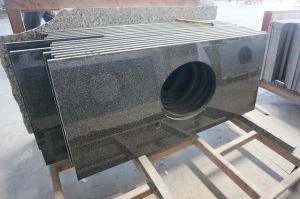 G654 Китай Темно-серый гранит ванной тщеты Топы и кухонные счетчики