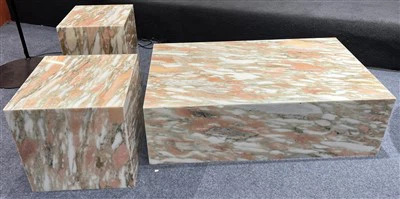 Сборка журнального столика с мраморным цоколем из норвежской розы